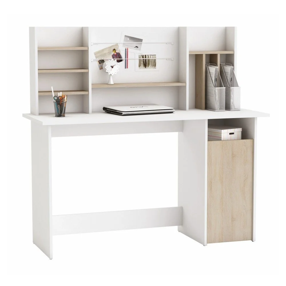 Bílý pracovní stůl s regálem 13Casa Legal v:873096