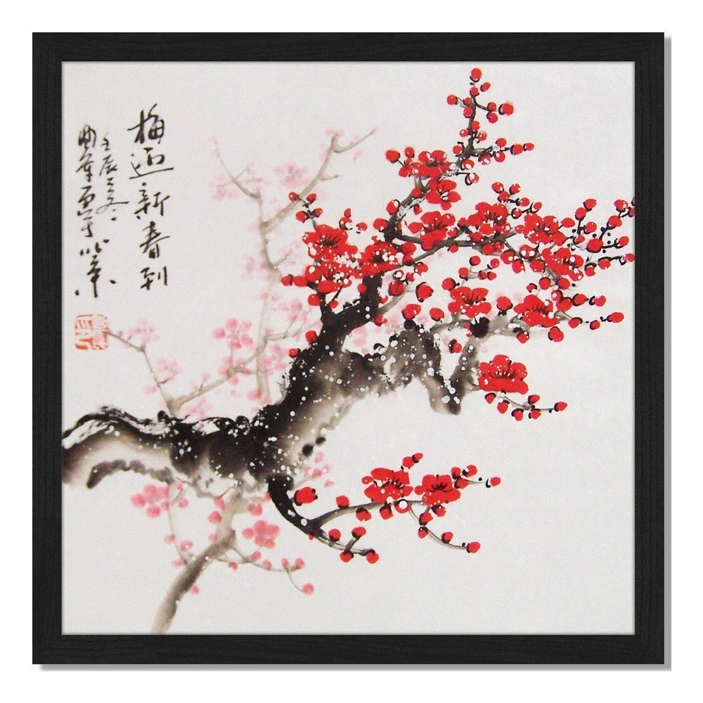 Obraz v rámu Liv Corday Asian Cherry Blossom, 40 x 40 cm v:885860