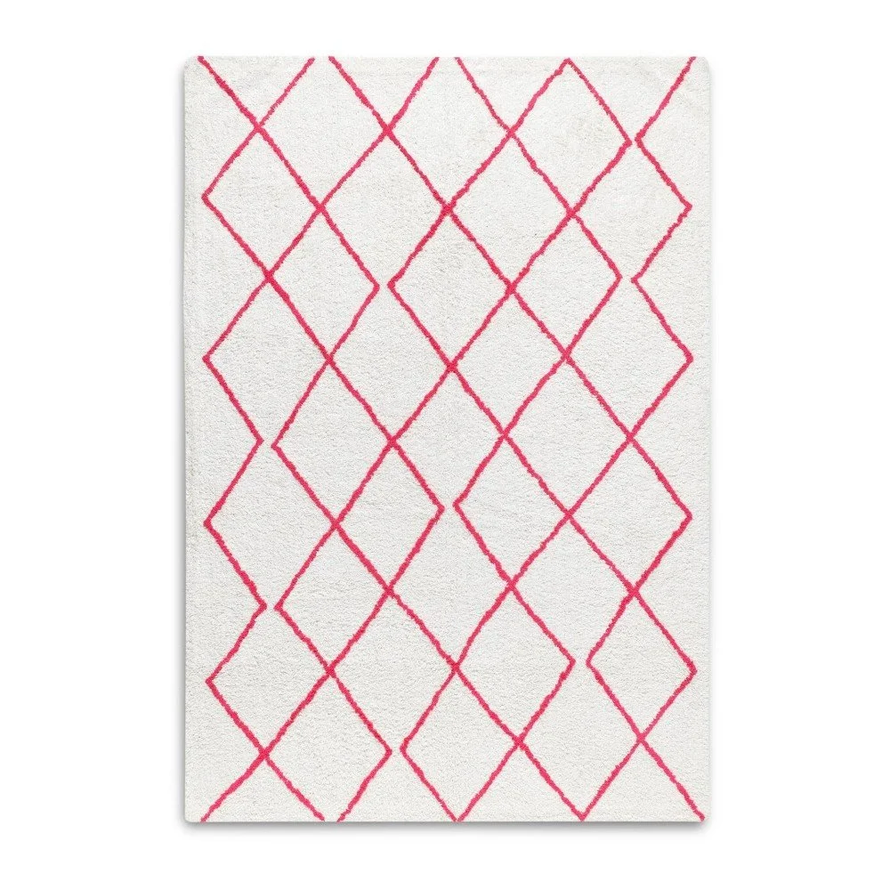Červenobílý ručně tkaný koberec z bavlny HF Living Morocco, 120 x 170 cm v:969796