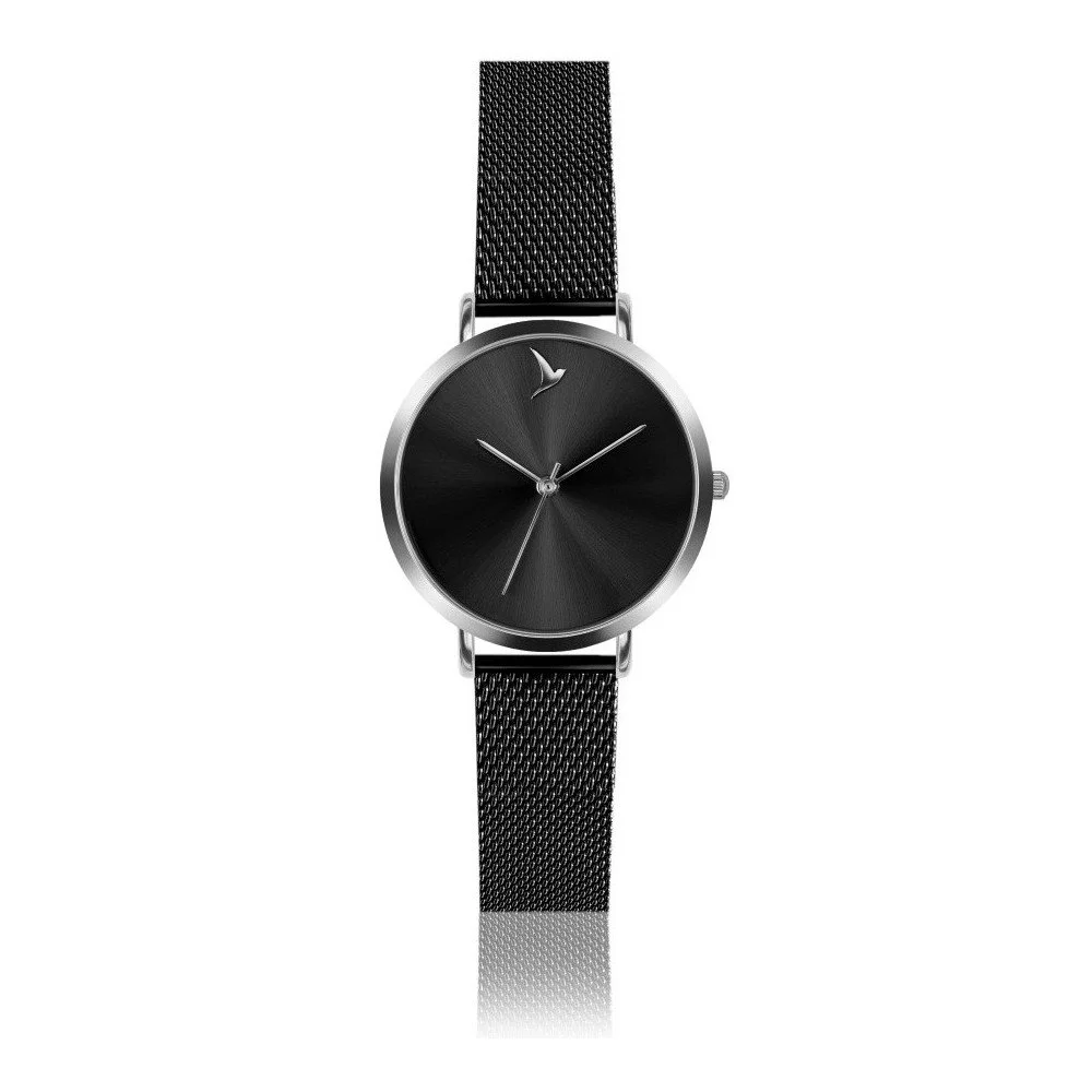 Dámské hodinky s černým páskem z nerezové oceli Emily Westwood Black v:946064