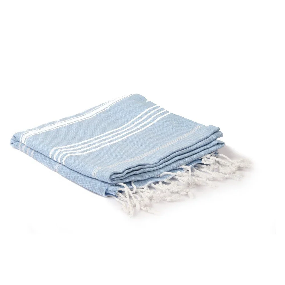 Světle modrý hammam ručník Spa Time Stripes, 95 x 180 cm v:736516