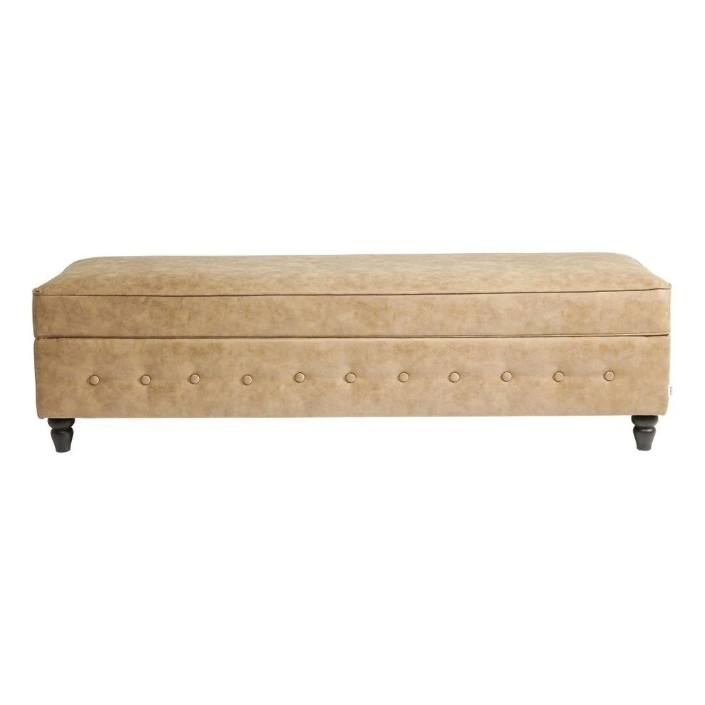Krémová lavice s úložným prostorem Kare Design Truhe City, 160 cm v:890778