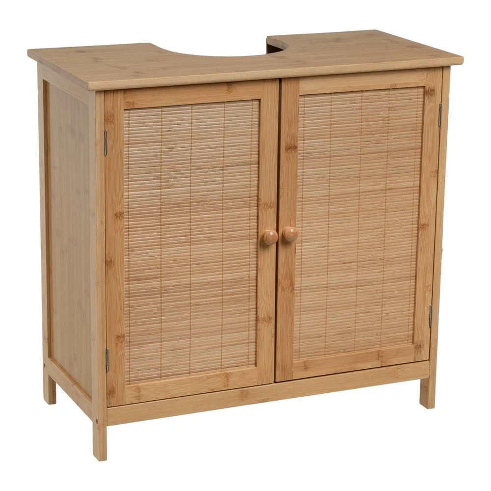 Bambusová skříňka pod umyvadlo v přírodní barvě 63×60 cm – Casa Selección v:1707554