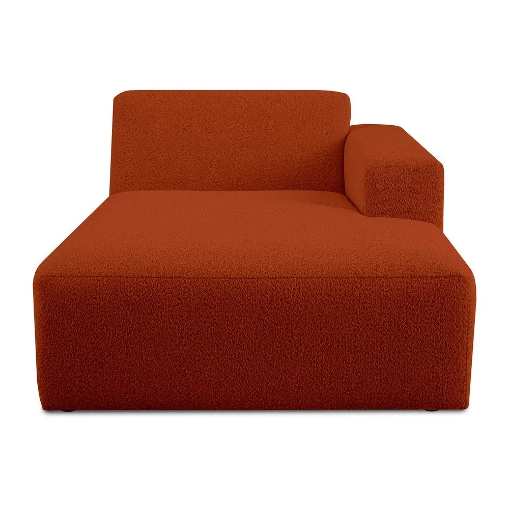 Modul pohovky z textilie bouclé v cihlové barvě Roxy – Scandic v:1653982