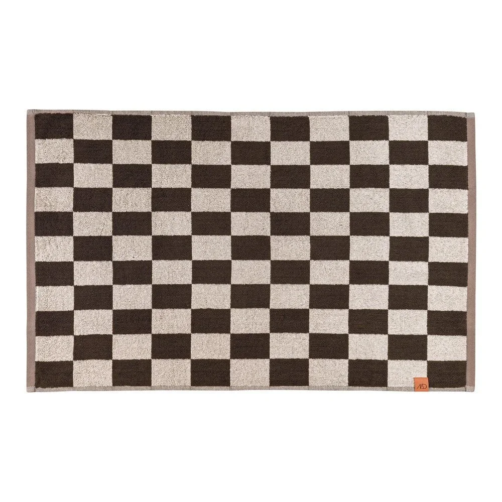 Hnědá koupelnová předložka z bio bavlny 50x80 cm Retro – Mette Ditmer Denmark v:1681124