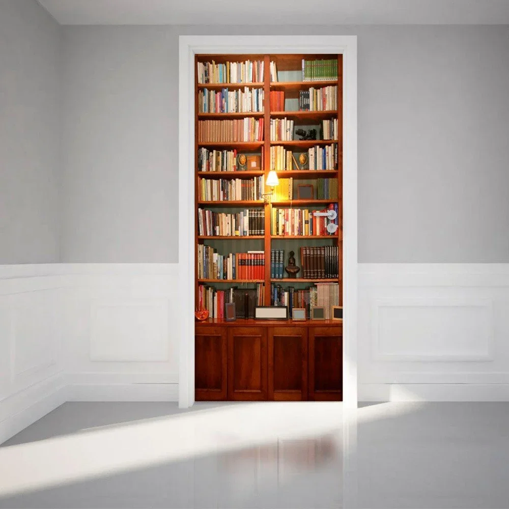 Adhezivní samolepka na dveře Ambiance Bookshelf, 83 x 204 cm v:1311516