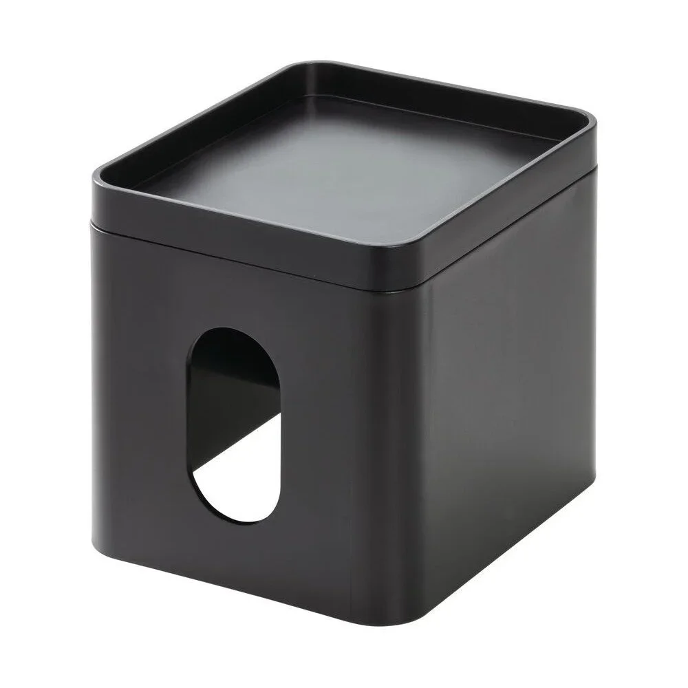 Černý box na kapesníky iDesign Cade v:1248590 Černý box na kapesníky iDesign Cade v:1248590