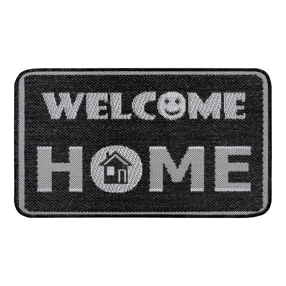 Antracitově šedá rohožka Hanse Home Weave Smiley Welcome, 50 x 80 cm v:1432791 Antracitově šedá rohožka Hanse Home Weave Smiley Welcome, 50 x 80 cm v:1432791