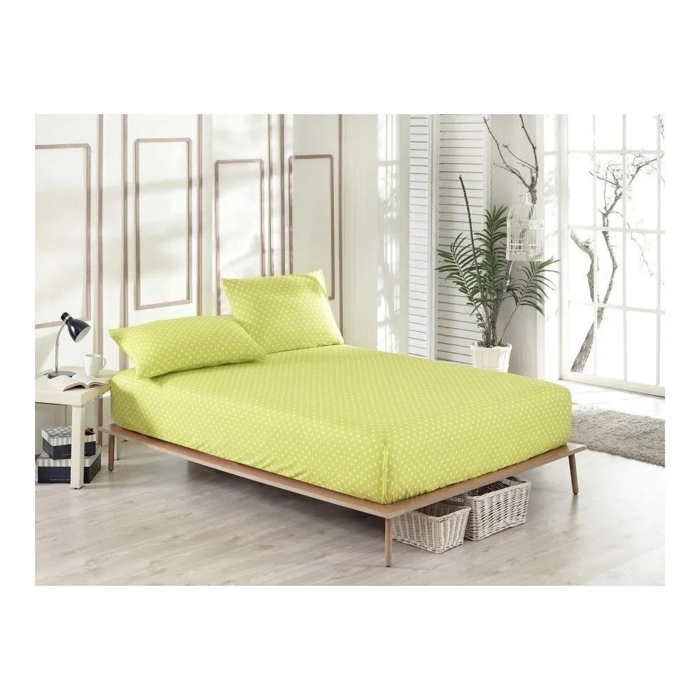Set elastického prostěradla a povlaku na polštář na jednolůžko Clementino Avocado, 100 x 200 cm v:1112136