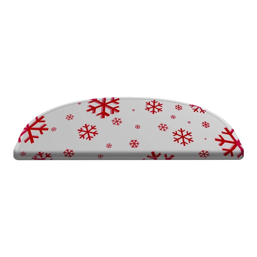 Červené/bílé nášlapy na schody v sadě 16 ks 65×20 cm Christmas Snowflake v:1456602 Červené/bílé nášlapy na schody v sadě 16 ks 65×20 cm Christmas Snowflake v:1456602