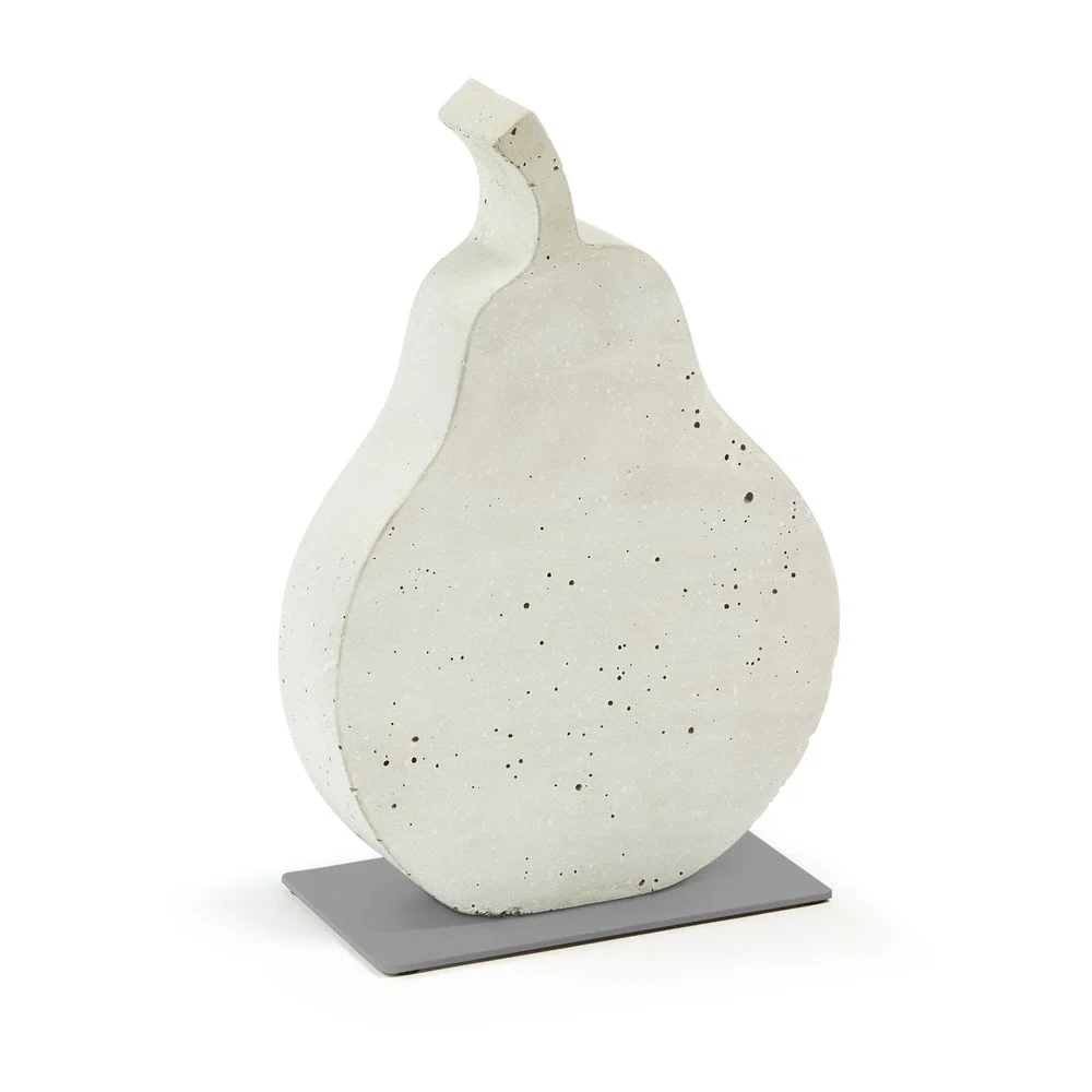 Bílá cementová dekorace La Forma Sens Pear, 20 x 30 cm v:1326930