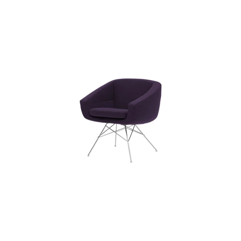 Tmavě fialové křeslo Softline Aiko Eco Cotton Dark Lilac v:1194362