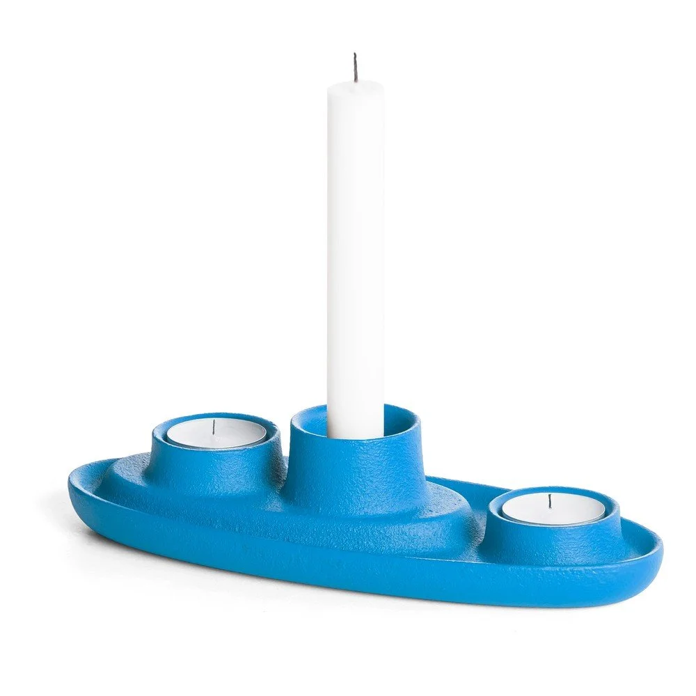 Modrý svícen EMKO Aye Aye Three Candles v:926262