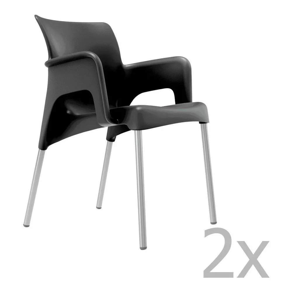 Sada 2 černých zahradních křesel Resol Sun v:1237388
