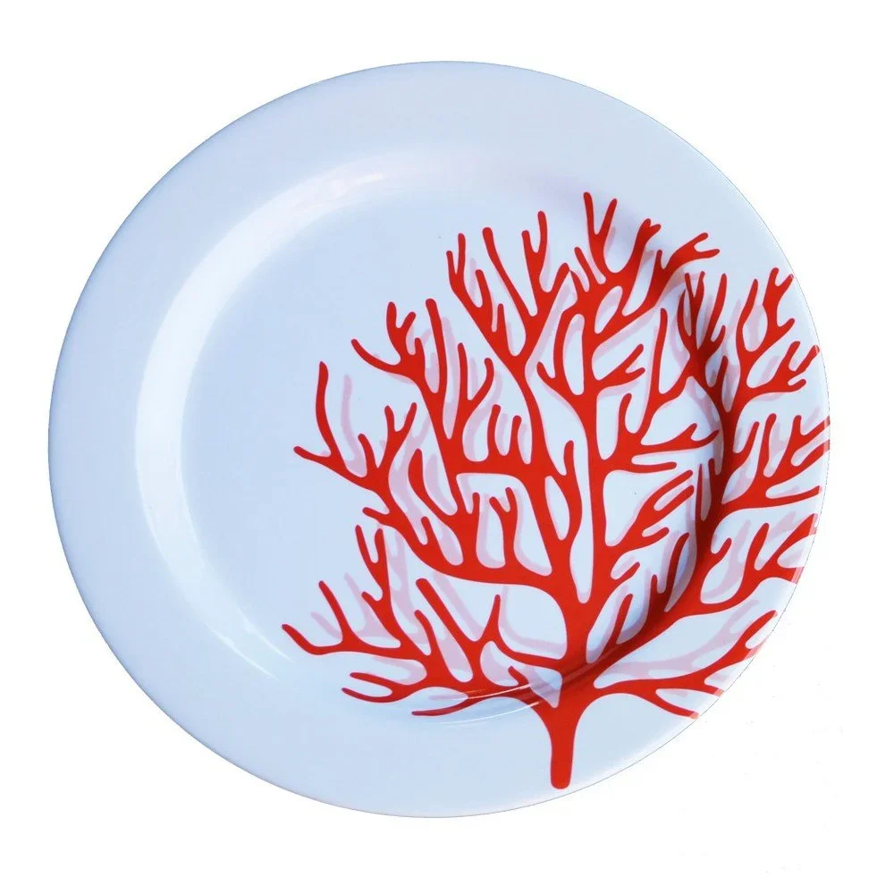 Sada 6 melaminových talířů Sunvibes Caorail Rouge, Ø 25 cm v:1059490