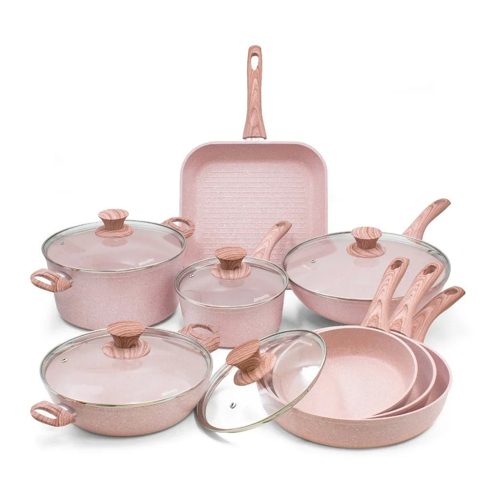 8dílný set nádobí s poklicemi Bisetti Stonerose Rose Gianluca v:1232568