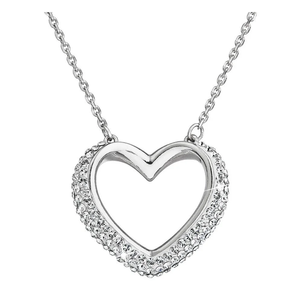 Stříbrný náhrdelník se Swarovski krystaly ve tvaru srdce Je Veux Munico v:1152382