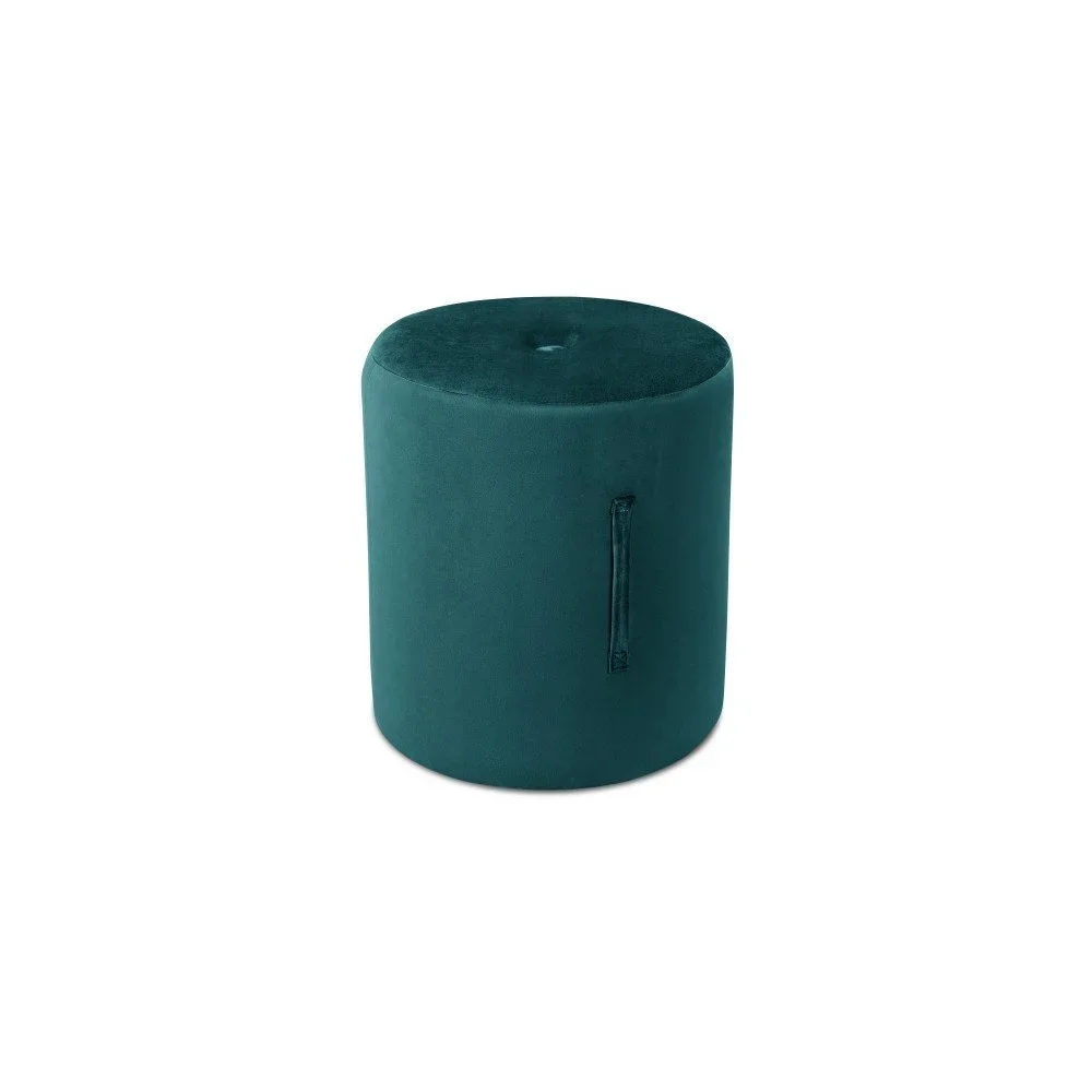 Petrolejově modrý puf Mazzini Sofas Fiore, ⌀ 40 cm v:1270022