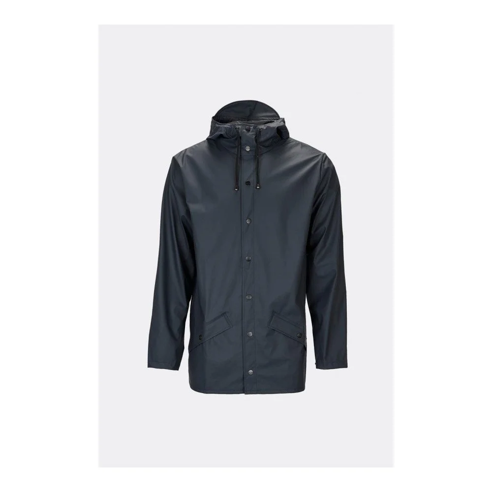 Tmavě modrá unisex bunda s vysokou voděodolností Rains Jacket, velikost S / M v:1123838