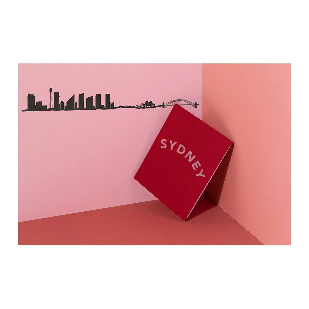 Černá nástěnná dekorace se siluetou města The Line Sydney XL v:1249064