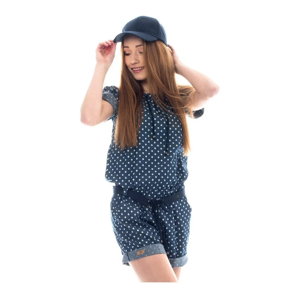 Modrý bavlněný overal Lull Loungewear Overy Blum, vel. L v:869238