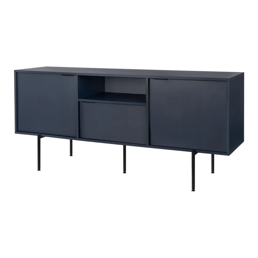 Tmavě modrý TV stolek 180x79x50 cm Bau – noo.ma v:1916014