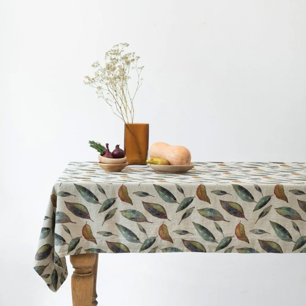 Lněný ubrus 140x140 cm Golden Fall – Linen Tales v:1693456