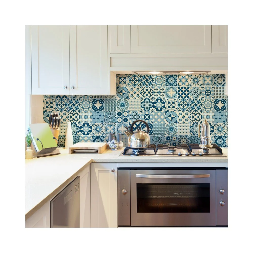 Sada 60 nástěnných samolepek Ambiance Wall Decal Cement Tiles Riana, 20 x 20 cm v:1204506