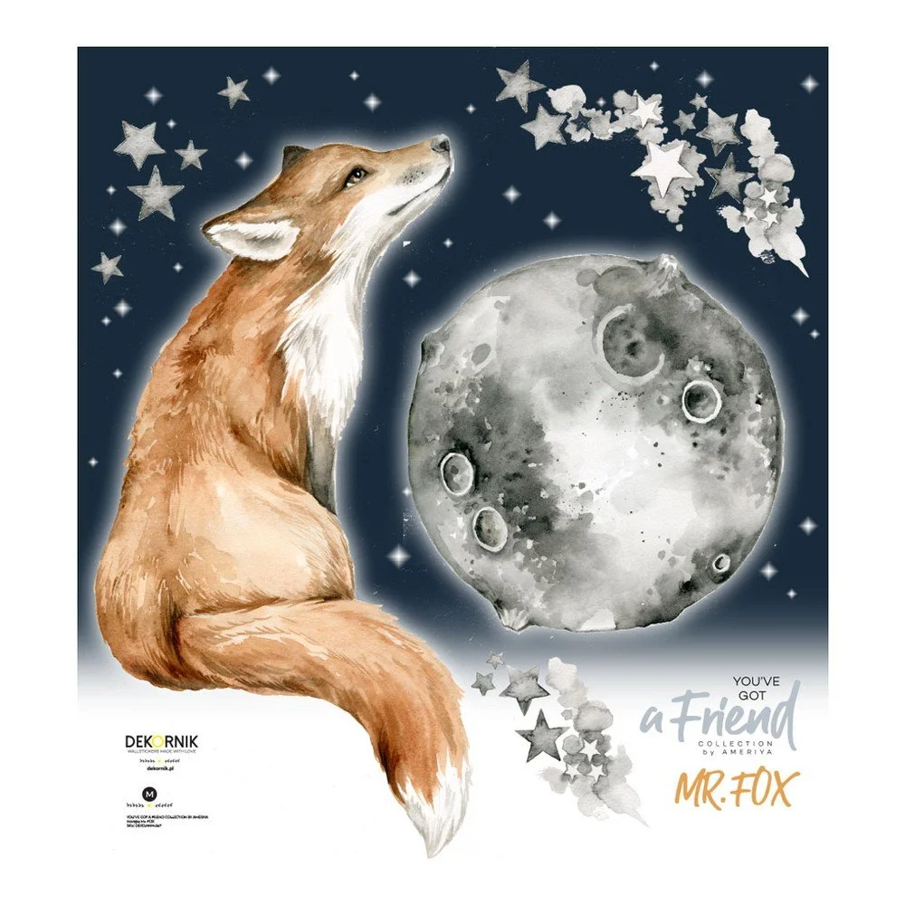 Nástěnná samolepka s liškou Dekornik Mr. Fox v:1319706