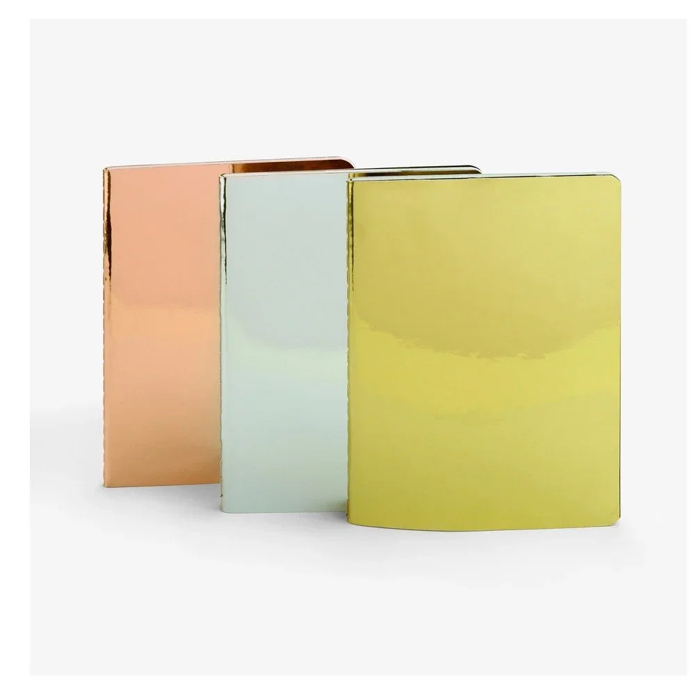Sada 3 metalických sešitů Just Mustard Metallic v:1338929