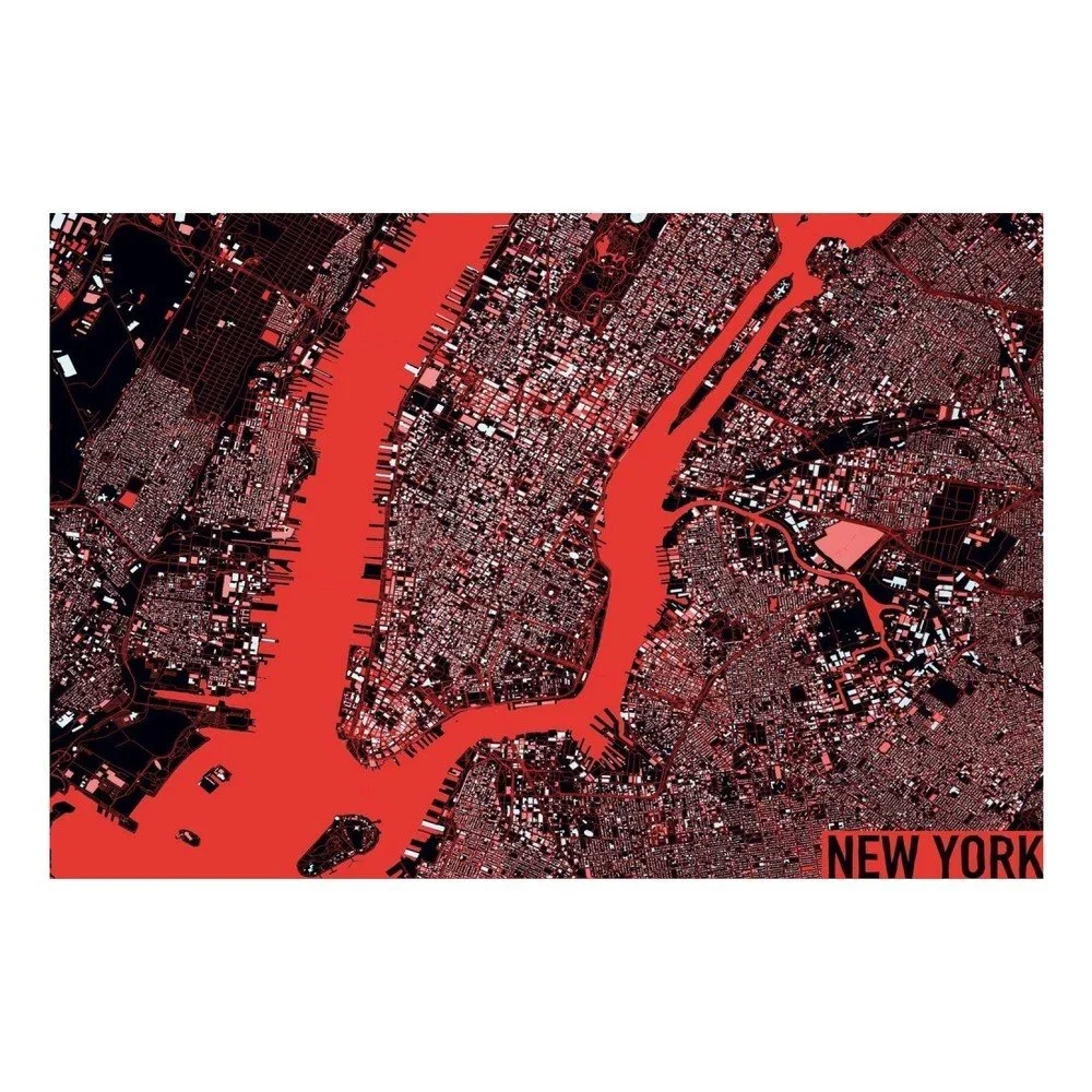 Obraz Homemania Maps New York, 70 x 100 cm v:959030