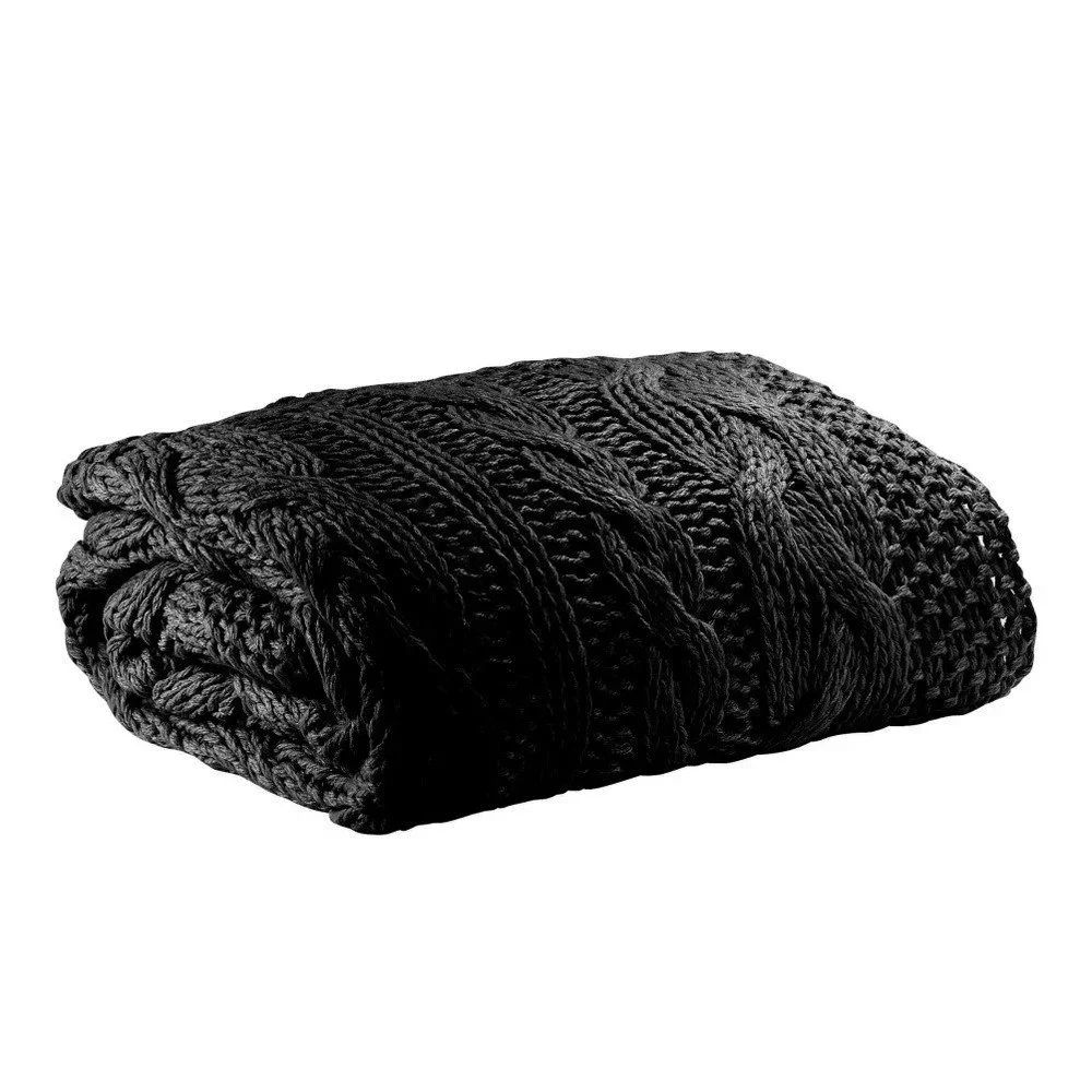 Černý přehoz na postel Winkler Tricot v:738370