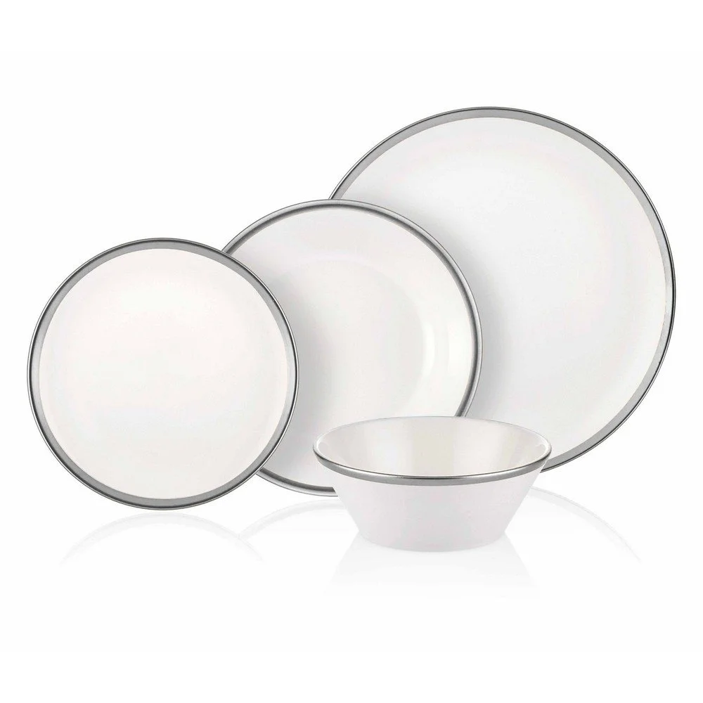 24dílný set porcelánového nádobí Mia Halos Silver v:1343537