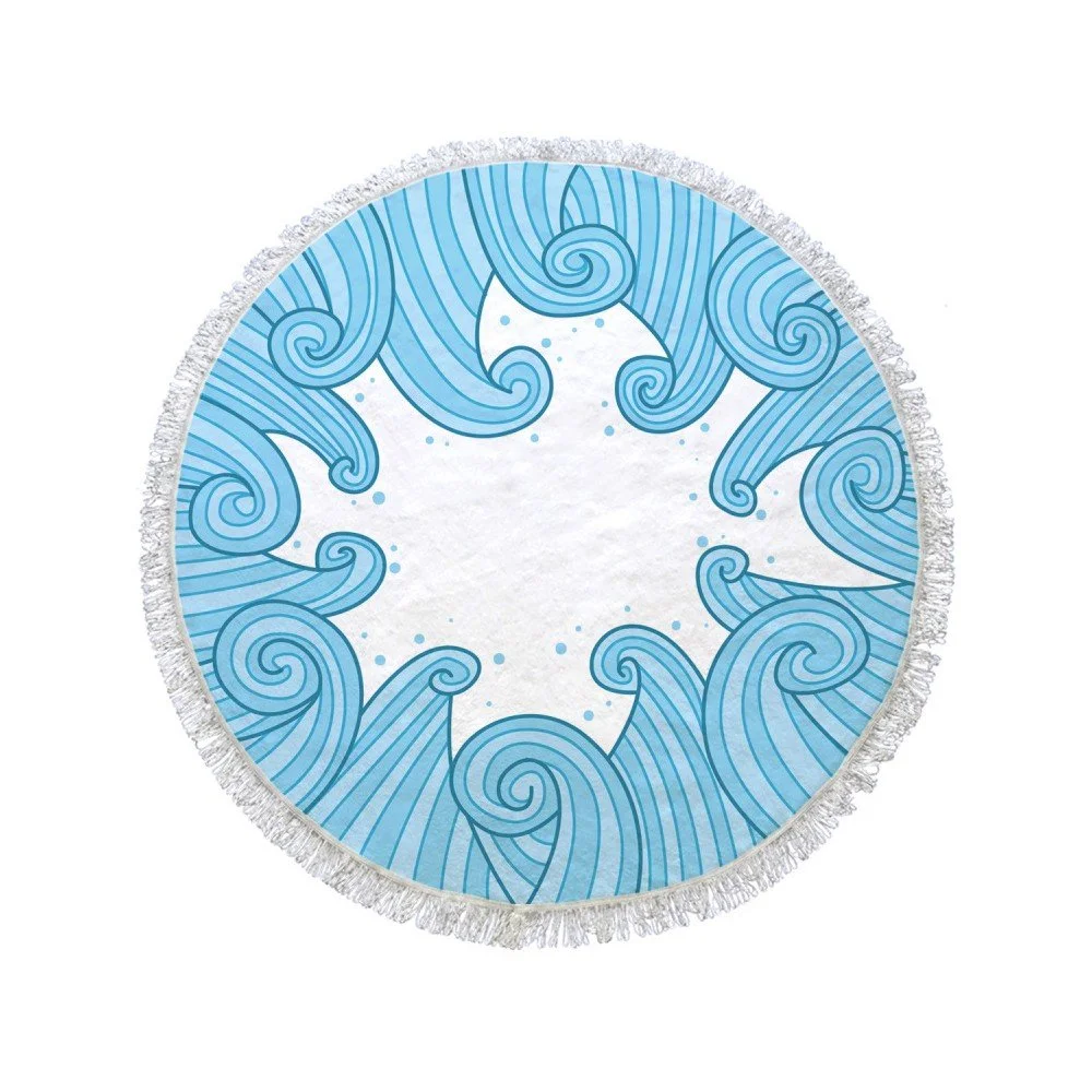 Kruhová osuška Circle Wave, ⌀ 150 cm v:825198