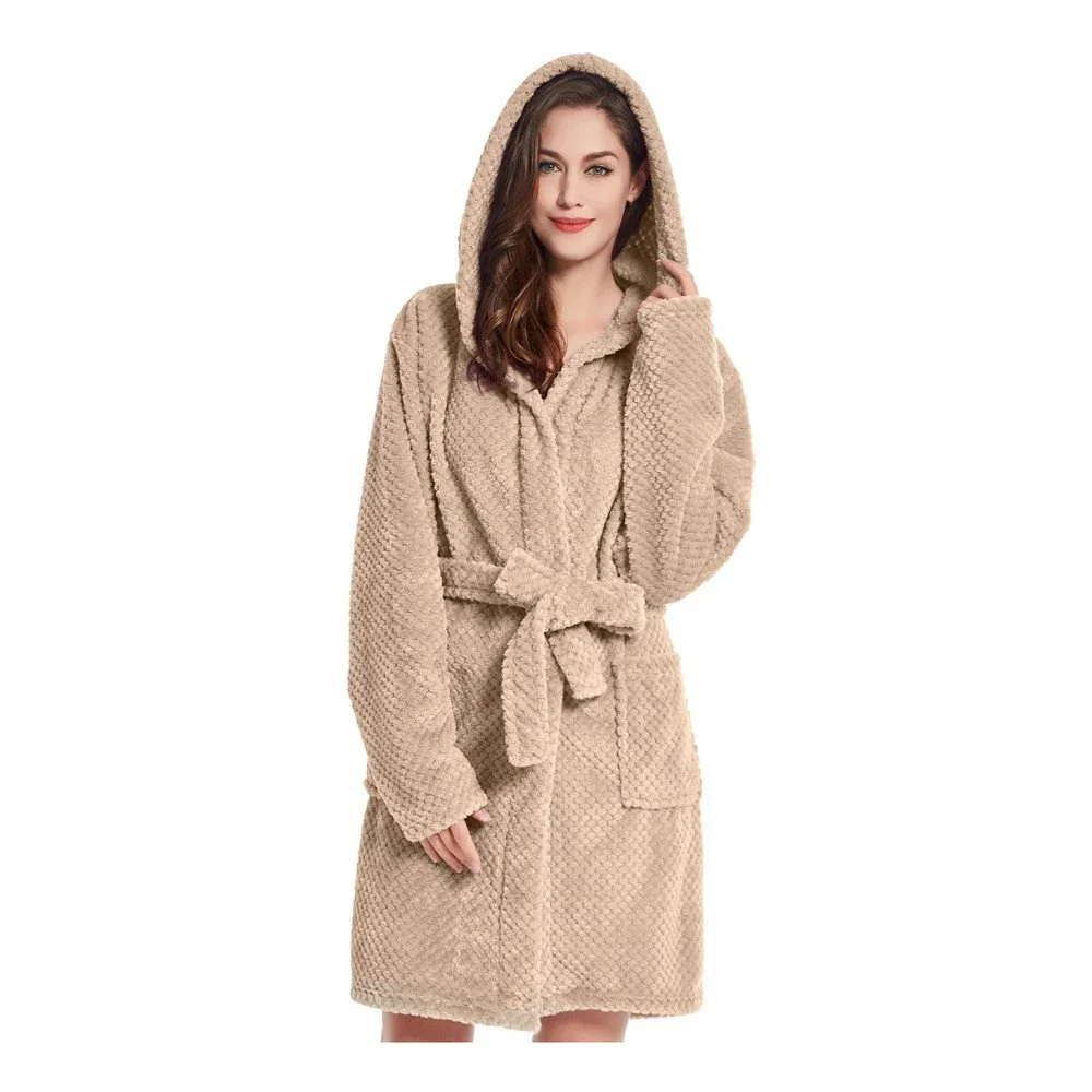 Světle hnědý unisex župan z mikrovlákna DecoKing Sleepyhead, velikost L v:1190390