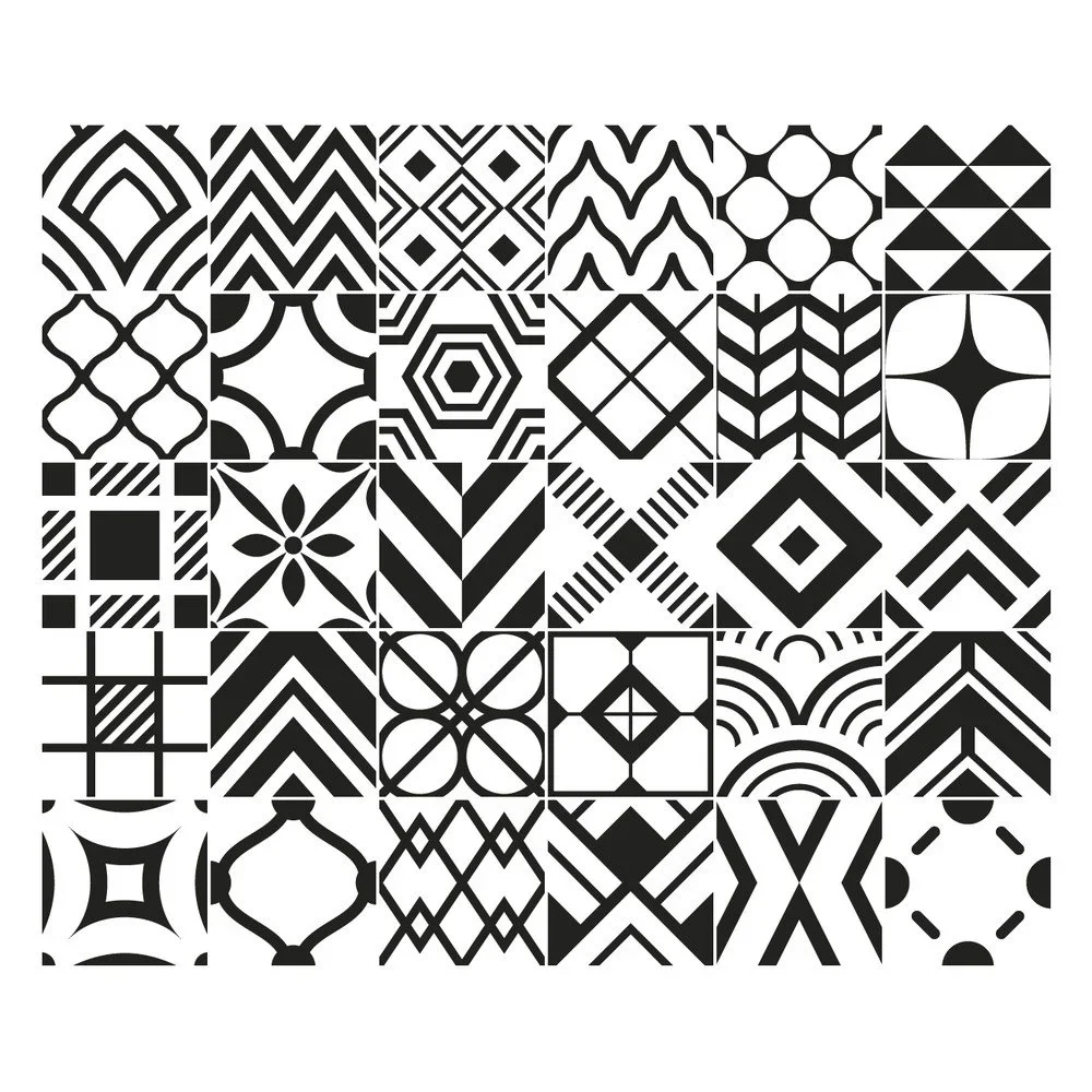 Sada 30 samolepek Ambiance Glasgow, 120 x 100 cm v:984242