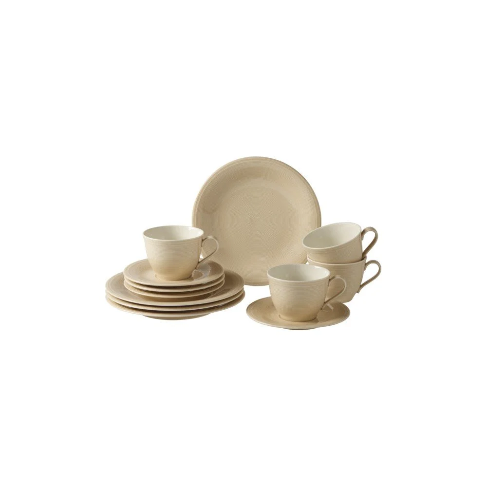 12dílná sada béžového porcelánového nádobí Villeroy & Boch Like Color Loop v:1431525