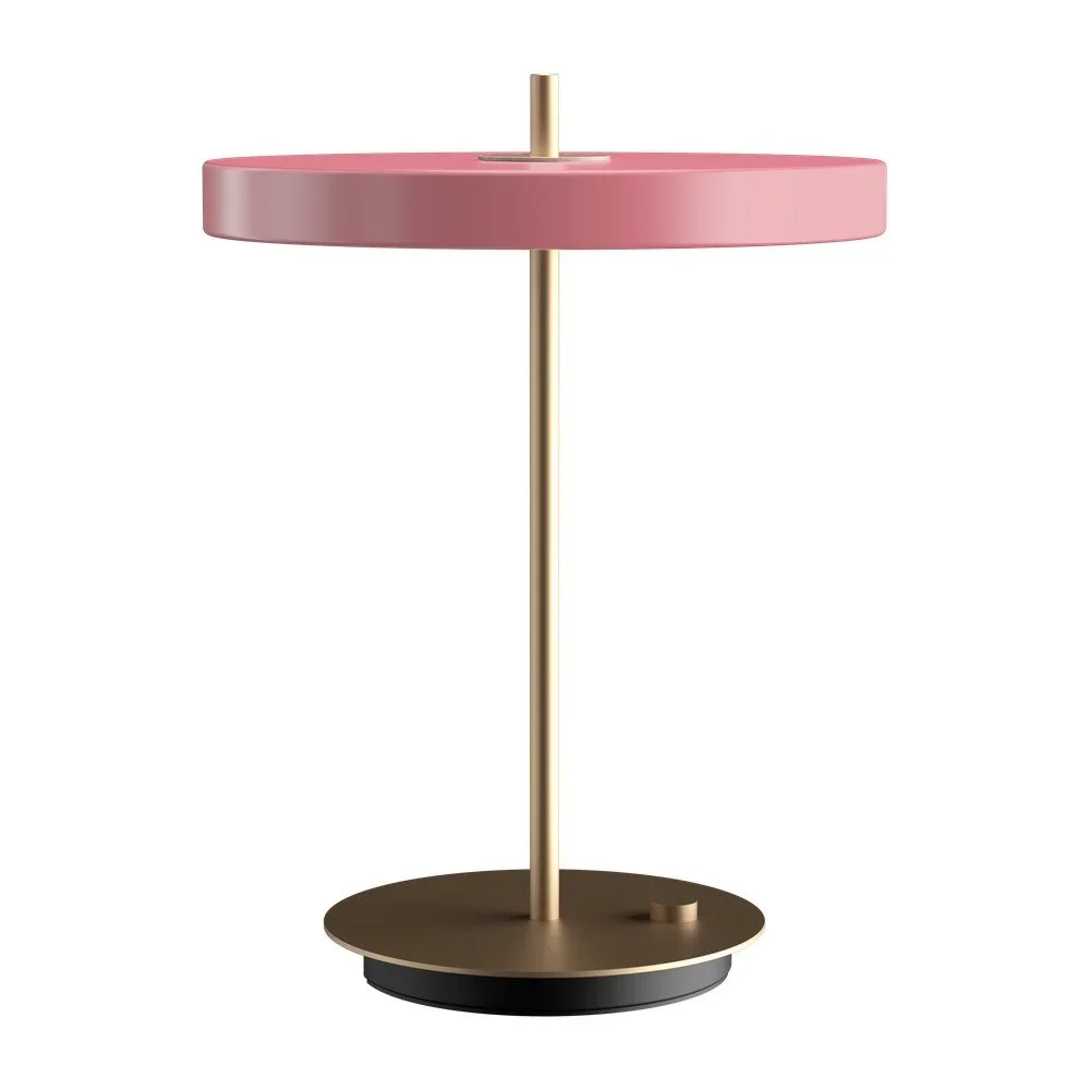 Růžová LED stmívatelná stolní lampa s kovovým stínidlem Asteria Table – UMAGE v:1630086