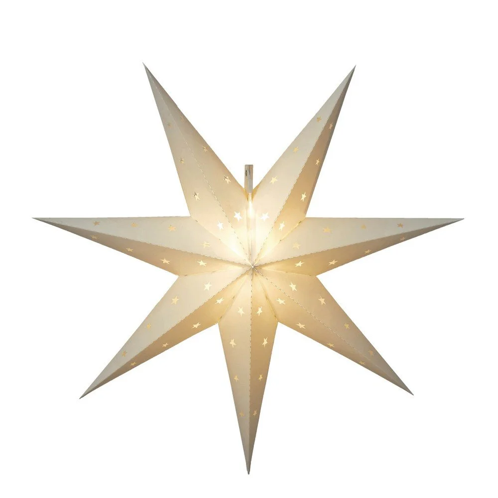 Bílá venkovní svítící LED dekorace Best Season Star, 45 cm v:928776