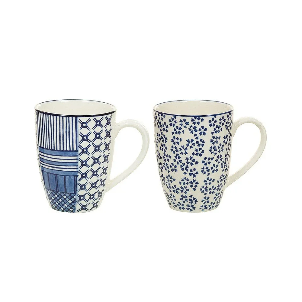 Sada 2 modrobílých porcelánových hrnků Santiago Pons Meknec v:873952