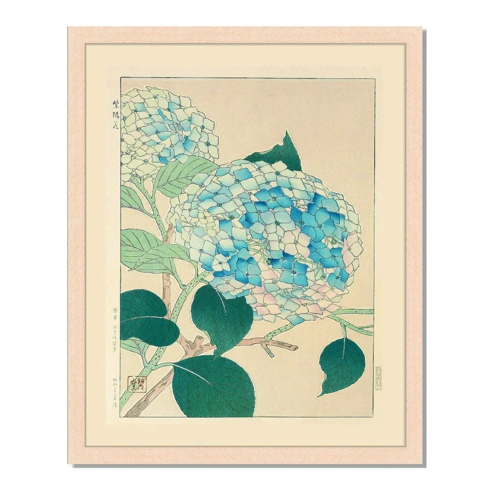 Obraz v rámu Liv Corday Asian Blue Flowers, 40 x 50 cm v:885880