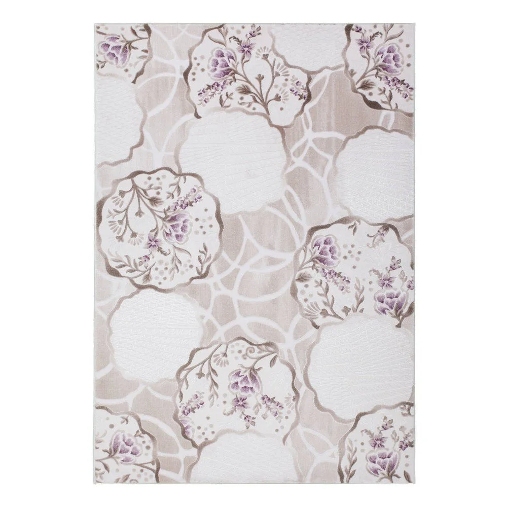 Fialový květovaný koberec Kayoom Reyhan Purple, 80 x 150 cm v:748798