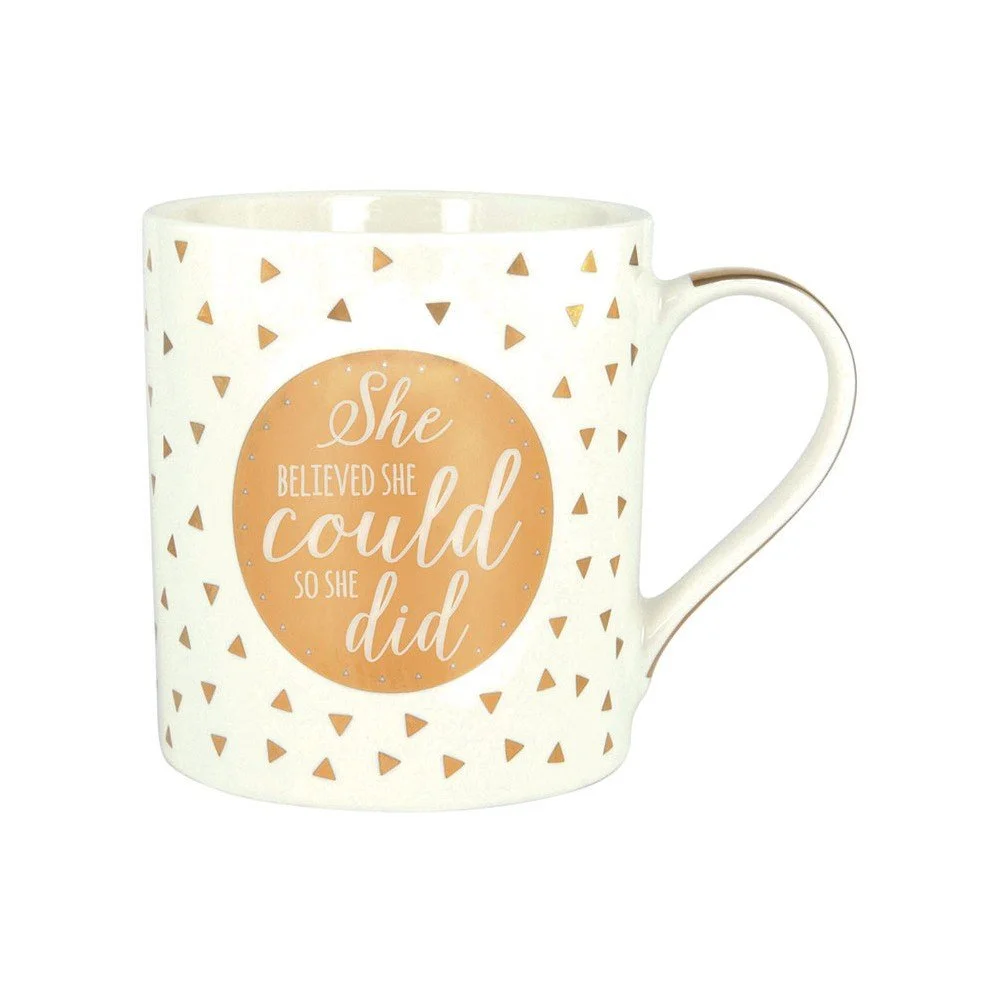 Hrnek z kostního porcelánu Ashdene My Metallics Believe Carrington, 380 ml v:1068726