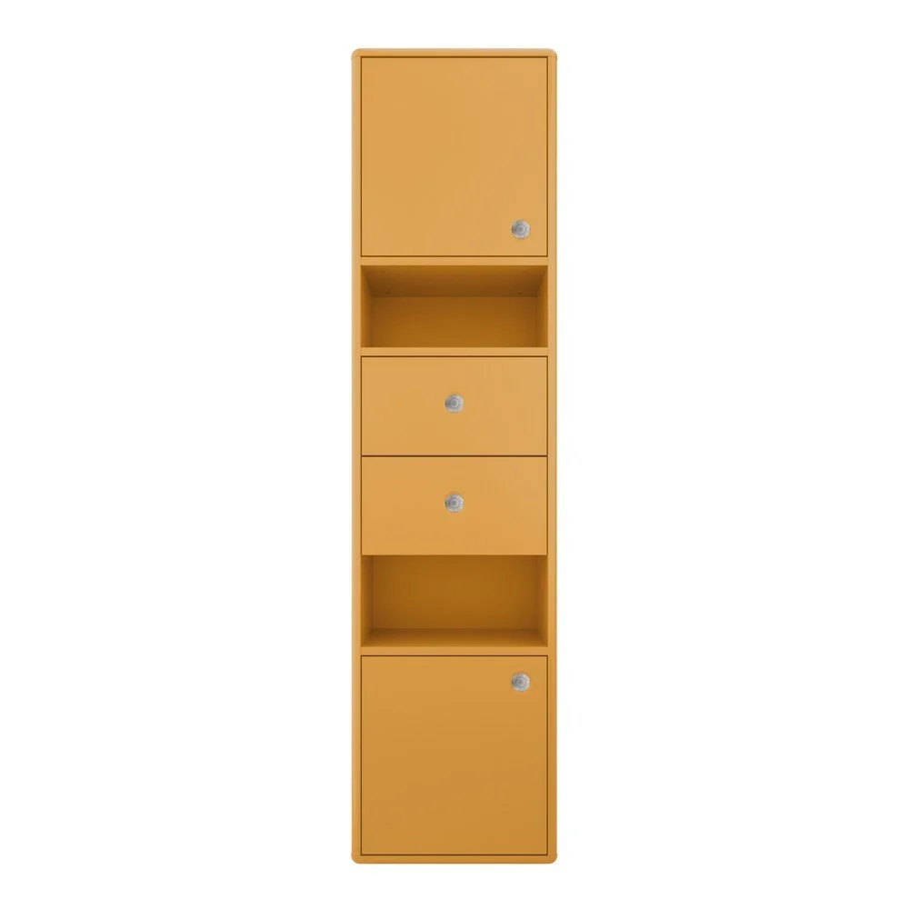 Vysoká závěsná koupelnová skříňka v hořčicové barvě 40x158 cm Color Bath – Tom Tailor v:1431717