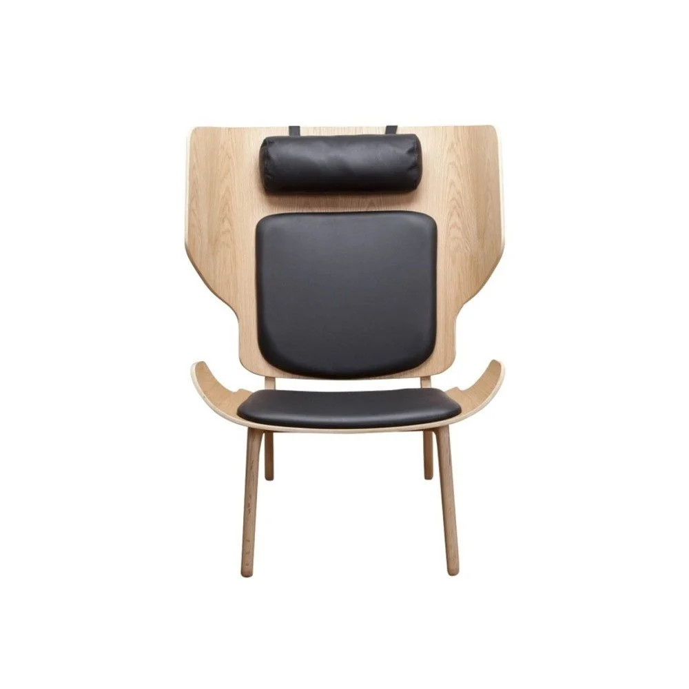 Černé křeslo ušák NORR11 Mammoth Slim v:741458