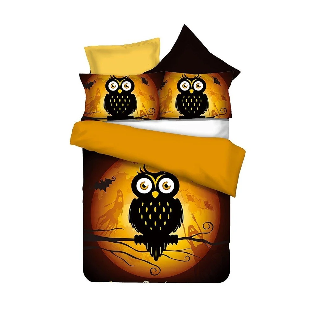 Oboustranné povlečení z mikrovlákna DecoKing Owls Ghoststory, 135 x 200 cm v:886180