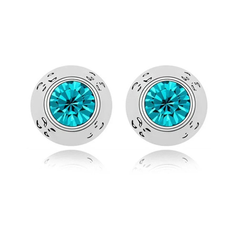 Náušnice pozlacené bílým zlatem s krystaly Swarovski Elements Crystals Lea v:1169608