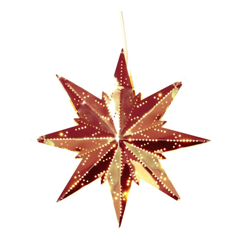 Měděná světelná dekorace Best Season Brass Star, výška 25 cm v:936228