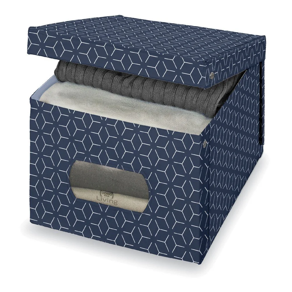 Tmavě modrý úložný box Domopak Metrik Extra Large, 50 x 42 cm v:1269616