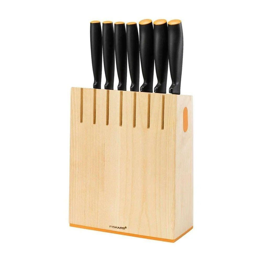 Sada 7 nožů ve stojanu Fiskars Natural v:1210486